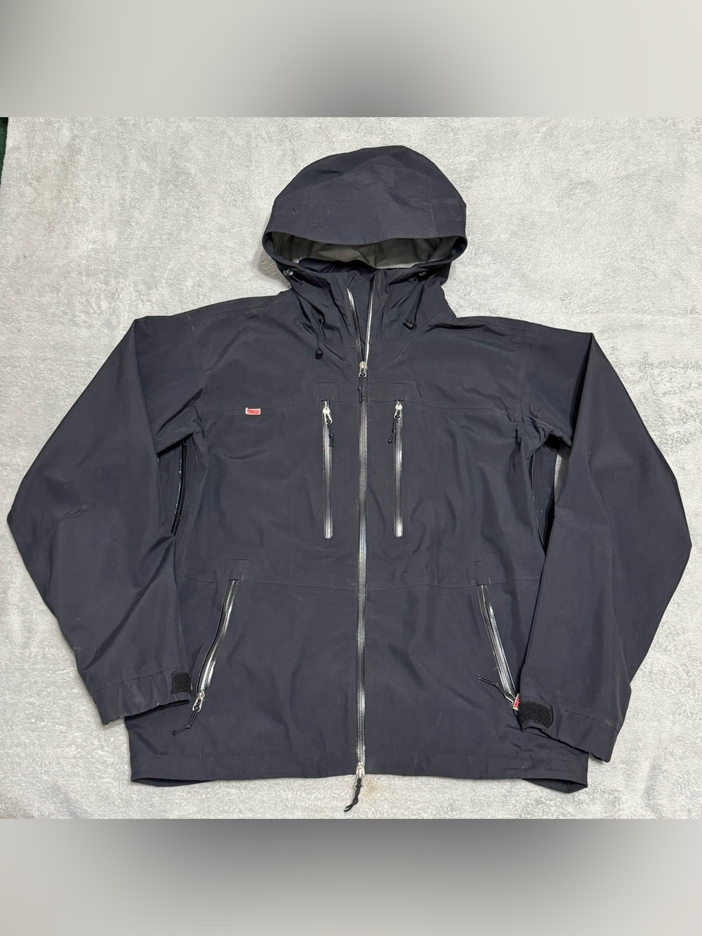 Trew Gear Waterproof 3L Shell Jacket Mens XXL Cosmic Black Ski Snowboard Hooded